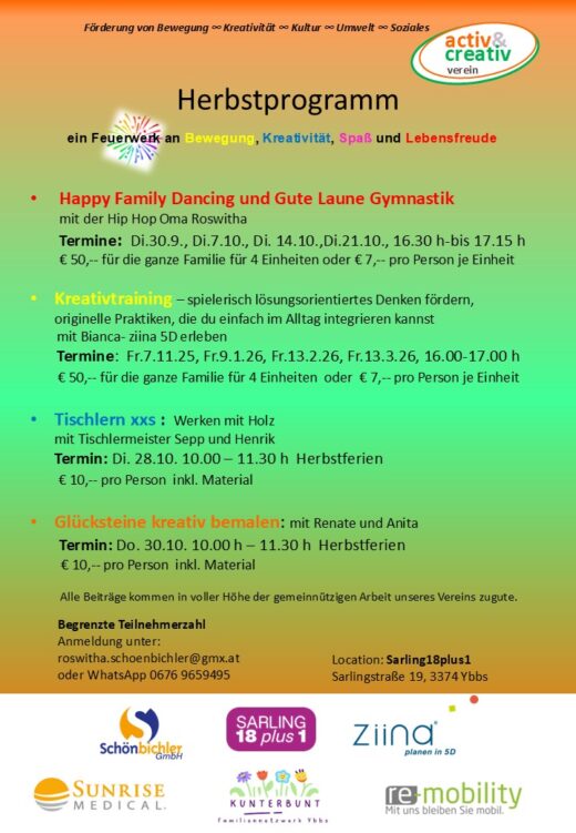 1 a Tischlern Herbstprogramm
